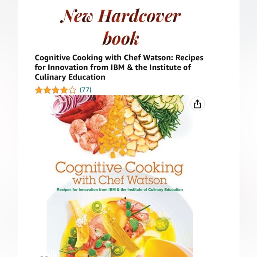 NEW Cognitive Cooking  Chef Watson: Recipes for Innovation from IBM/241